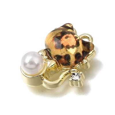 Brass Resin Pendants RE-CBAE379-13LG-1