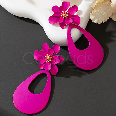 Alloy Dangle Stud Earrings FS-WG4B90D-01-1