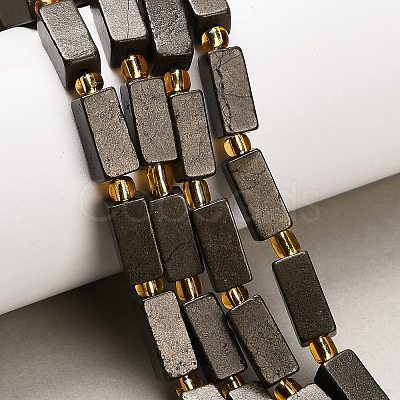 Natural Gold Pyrite/Golden Pyrite Beads Strands G-F833-C01-01-1