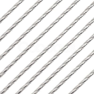 5M Braided Round PU Leather Jewelry Cord OCOR-GF0004-96A-04-1