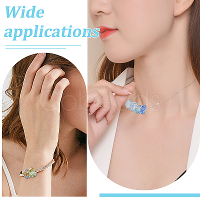 64Pcs 10 Styles Opaque Resin European Beads RESI-ME0001-36-1