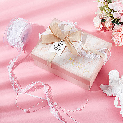 1 Roll Polyester Flower Lace Trims OCOR-HY0001-08A-1