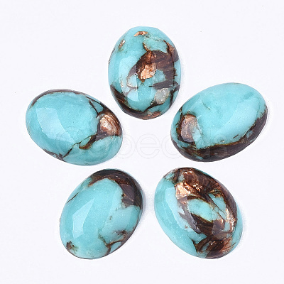 Assembled Synthetic Imperial Jasper and Bronzite Cabochons X-G-S329-080E-1