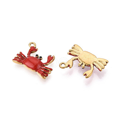 Ion Plating(IP) 304 Stainless Steel Enamel Pendants STAS-N114-12G-1