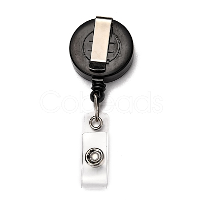 Flat Round ABS Plastic Badge Reel AJEW-I053-37F-1
