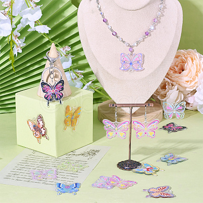 DIY Butterfly Dangle Earring Making Kit DIY-TA0006-34-1