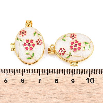 Brass Locket Pendants KK-D232-04G-01-1