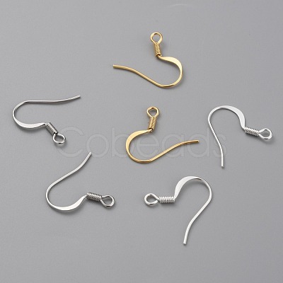 Brass Earring Hooks KK-O131-08-1