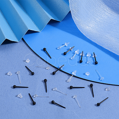 Eco-Friendly Plastic Stud Earring Findings KY-SC0002-23-1