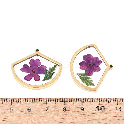 304 Stainless Steel Epoxy Resin Pendants STAS-T072-19-1