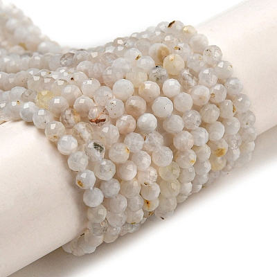 Natural Rainbow Moonstone Beads Strands G-A097-A02-03-1