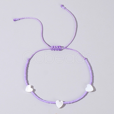 Bohemian Style Glass Seed Beads Braided Bead Bracelets IF6701-3-1