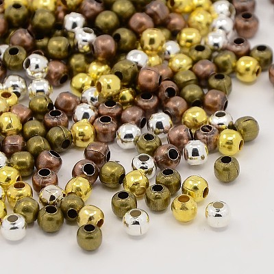 Mixed Iron Round Spacer Beads E004-M-1