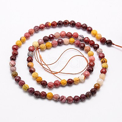 Natural Mookaite Beads Strands G-G545-23-1