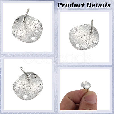 40Pcs Brass Stud Earrings Findings KK-SC0006-87P-1