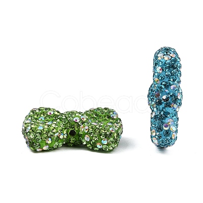 Polymer Clay Rhinestone Beads RGLA-D050-03-1