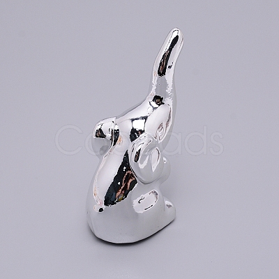 Porcelain Elephant Home Display Decorations DJEW-WH0010-13A-1