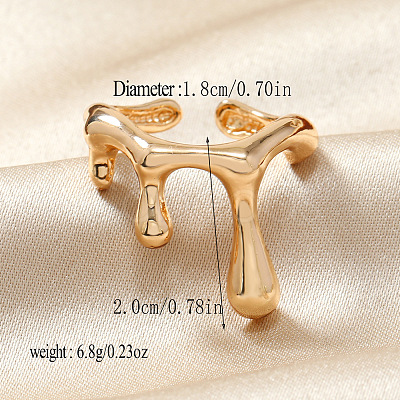 Alloy Open Cuff Rings Sets for Women WH4778-2-1