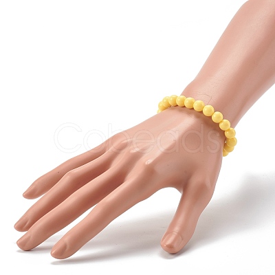 Opaque Acrylic Beads Stretch Bracelet for Kid BJEW-JB06586-1