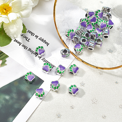 Alloy Enamel European Beads ENAM-PH0001-37-1
