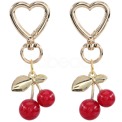 DIY Cherry Keychain Kits DIY-SP0003-02-1