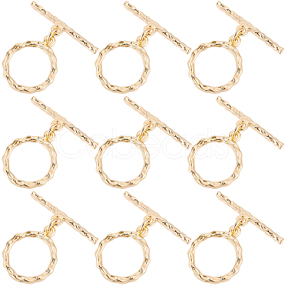 12Pcs Brass Toggle Clasps KK-BBC0025-29-1