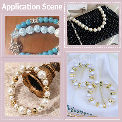 200Pcs 4 Colors Brass Grade A Rhinestone Spacer Beads KK-PA0001-05-1