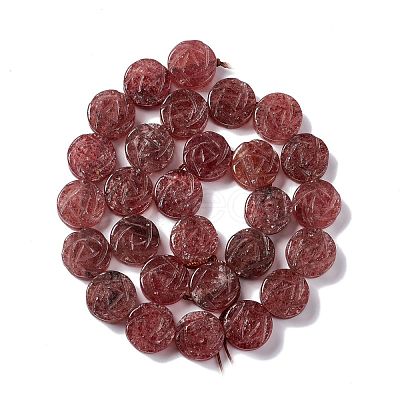 Natural Strawberry Quartz Beads Strands G-D475-01O-1