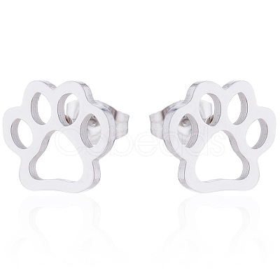Stainless Steel Christmas Earrings with Reindeer ST9172410-1