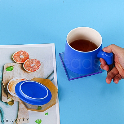 DIY Squre Coaster Silicone Molds DIY-P010-23-1