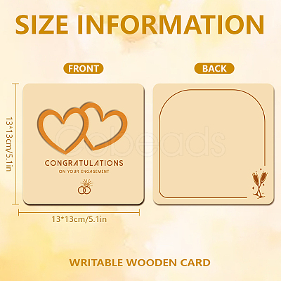 Wooden Commemorative Cards WOOD-WH0040-005-1