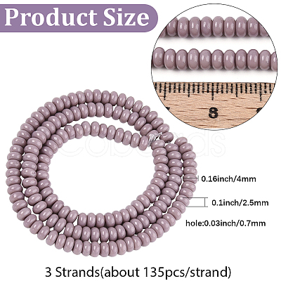 3Starnds Opaque Spray Painted Glass Beads GLAA-PA0001-35A-1
