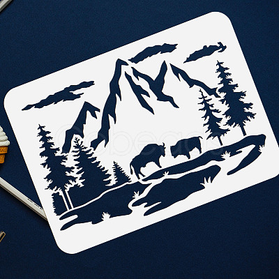 Plastic Drawing Painting Stencils Templates DIY-WH0396-0042-1