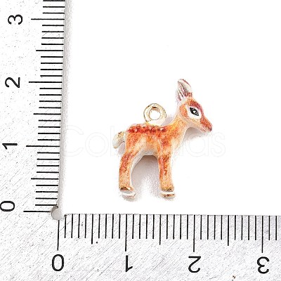 Animal Alloy Enamel Pendants X-ENAM-P264-03A-G-1