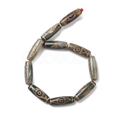 Tibetan Style dZi Beads TDZI-E004-01-1