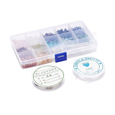 150G 12 Style DIY Dangle Earring Making Kits DIY-FS0001-08-1