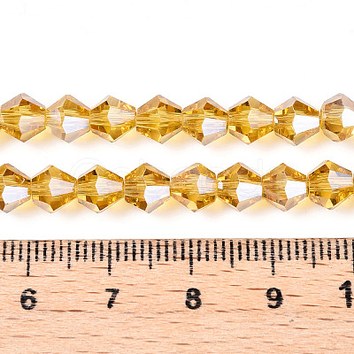 Electroplate Glass Beads Strands X-EGLA-Q118-6mm-A08-1