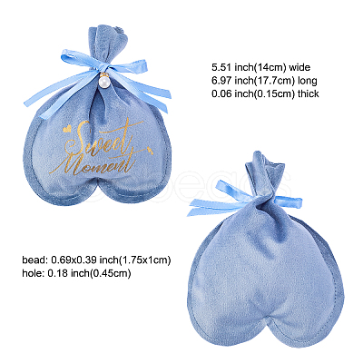 Velvet Jewelry Drawstring Gift Bags ABAG-CJC0003-02A-1