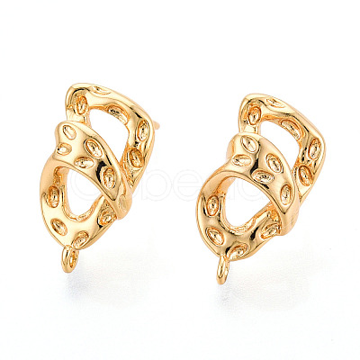 Brass Stud Earring Findings X1-KK-N263-17G-1