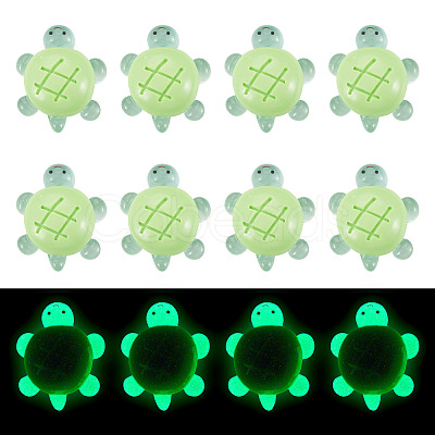 12Pcs Luminous Resin Cabochons RESI-TA0004-55A-1
