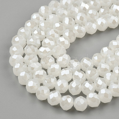 Electroplate Glass Beads Strands EGLA-A034-J4mm-A08-1