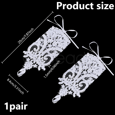 Polyester Lace Sleeve for Women Girl AJEW-WH0348-689B-1