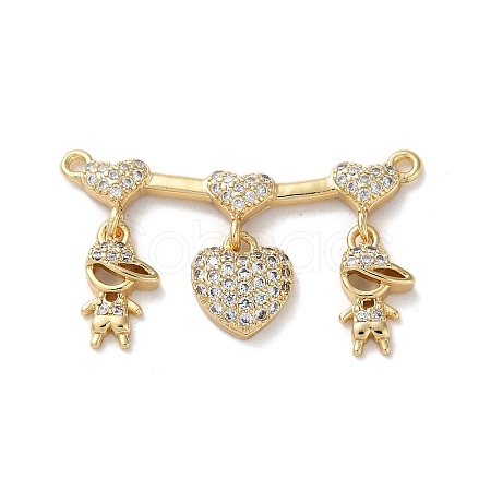 Brass Pave Cubic Zirconia Pendants KK-M287-05G-A-1