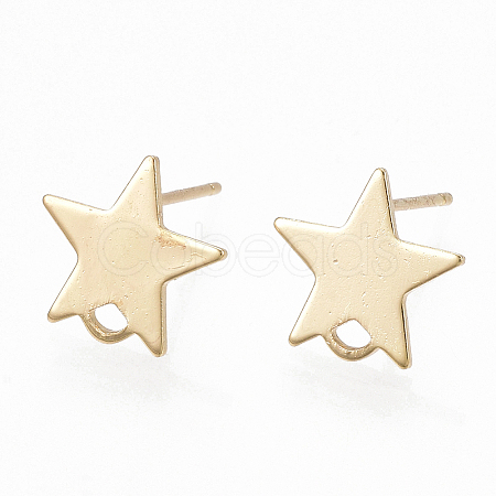 Brass Stud Earring Findings X-KK-S348-352-1