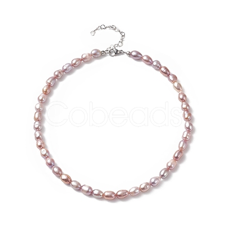 Natural Pearl Beaded Necklace for Women NJEW-JN04188-03-1