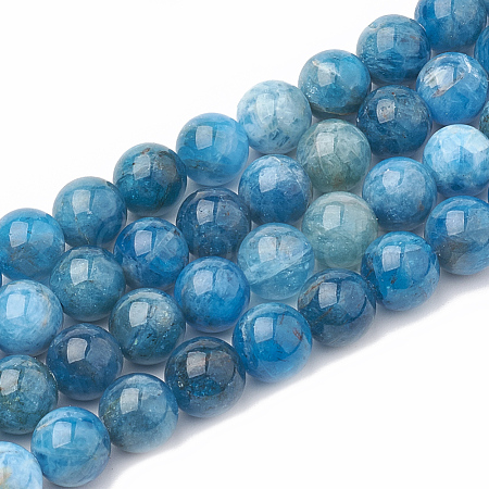Natural Apatite Beads Strands G-S333-6mm-012-1