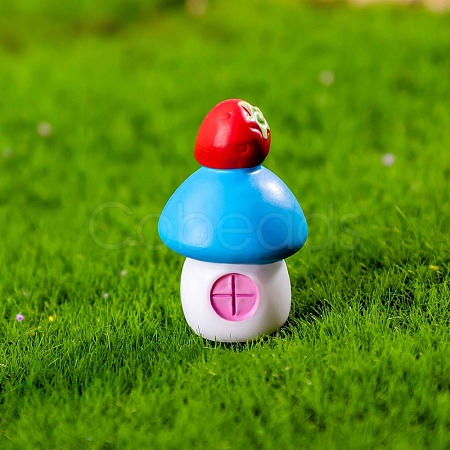 Mushroom Theme Resin Miniature Ornaments PW-WGAC4D8-06-1