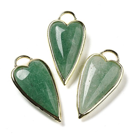 Natural Green Strawberry Quartz Pendants G-K347-01G-07-1