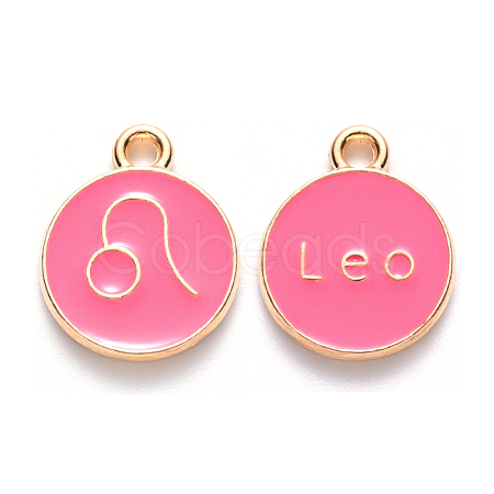 Alloy Enamel Pendants X-ENAM-S124-01A-03G-1