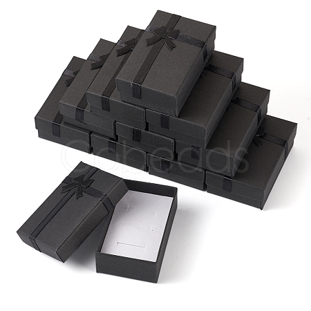 Rectangle Paper Jewelry Gift Boxes with Bowknot LS-CON-TAC0010-79A-1